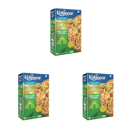 Image 3 of 333 gm / Pack of 3 for the product Kohinoor Basmati Biryani Kit Lucknowi