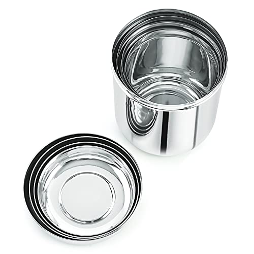 Image 3 of neelam Stainless Steel 12, 22 Gauge Lazer Etching Deep Dabba, Utility Canisters, Storage Containers, 1900 ml