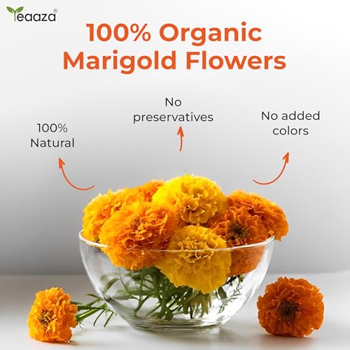 Image 6 of Teaaza Marigold Flower Tea | Natural Sun Dried Marigold Flower 100 Grams, 200 Cups