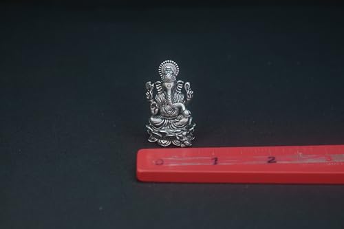 Image 3 of Dista Silvers Antique Ganesh Idol Sitting On Lotus 27.27G