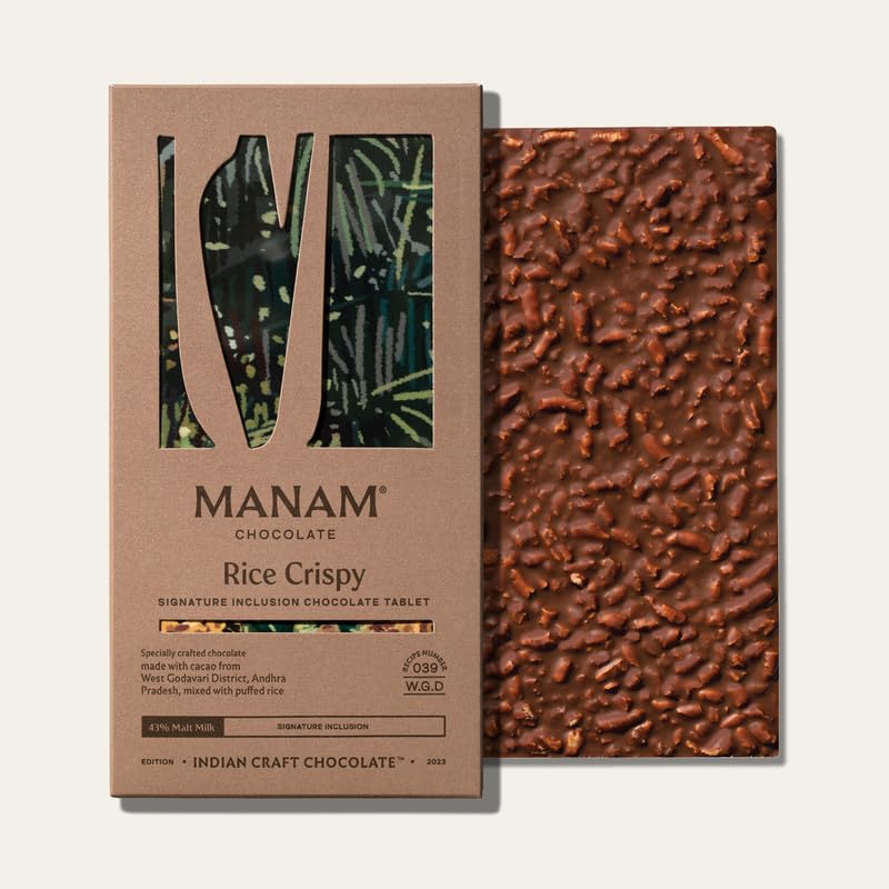 Image 1 of Default Title for the product Manam Chocolate Signature Inclusion Tablet - Rice Crispy, 43% Malt Milk - 80g
