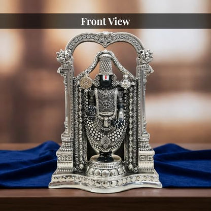 Image 4 of Dev Aastha 999 Pure Silver Plated Standing Balaji Idol - 8 Inch