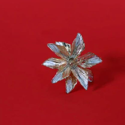 Image 2 of Dista Silvers Gold Coated Flowers 8Grams 1 PCS Flower for Laxmi Pooja, Temple Decor