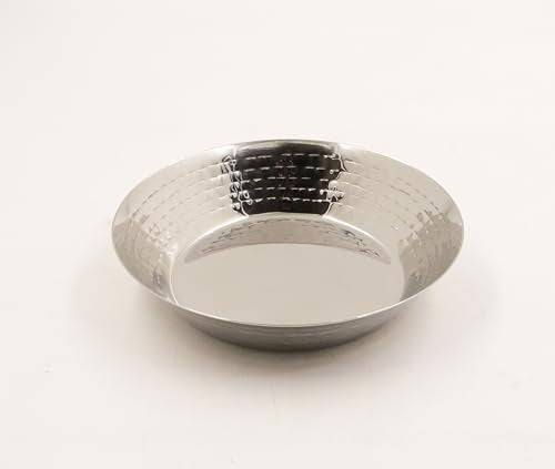 Image 3 of Spillbox Stainless Steel Hammered Parat Plate Set Small