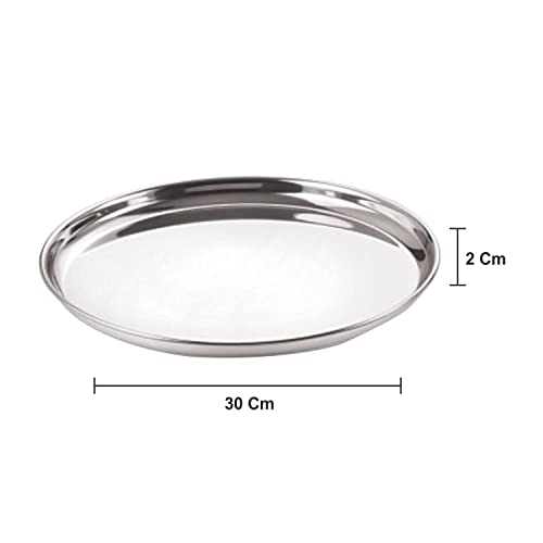 Image 5 of neelam Stainless Steel Buffet Plate 30 cm Set of 12