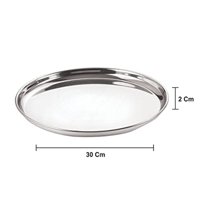 Image 5 of neelam Stainless Steel Buffet Plate 30 cm Set of 12
