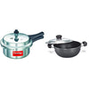 Image 1 of Default Title for the product Prestige Non-Induction Aluminium Pressure Cooker and Kadai with Lid