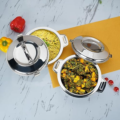 Image 7 of Sumeet Stainless Steel Casserole with Steel Lid | 2 Pieces - 1.5 Ltr Each