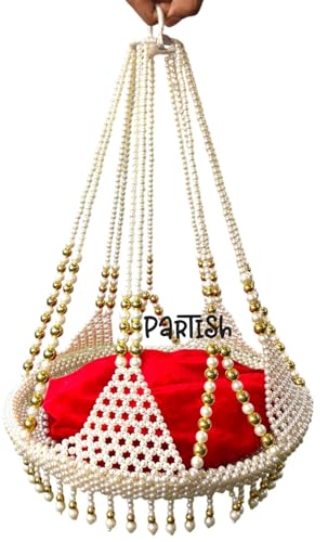 Image 6 of Partish Handcrafted Hanging Moti Jhula for Laddu Gopal Ji