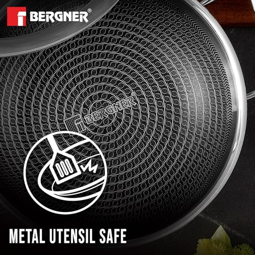 Image 5 of BERGNER Hi-Tech TriPly Stainless Steel Kadai 20cm 1.5L