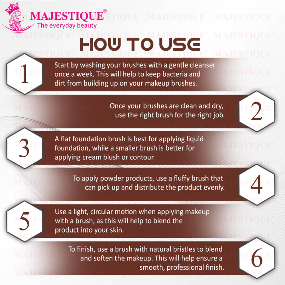 Image 3 of Majestique Supple Oval Makeup Brushes - 3