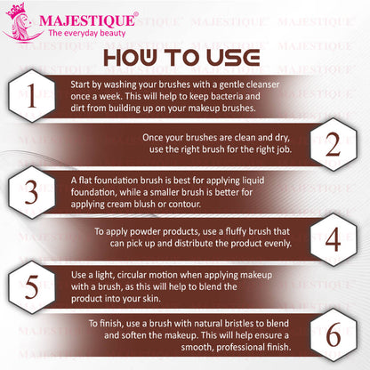 Image 3 of Majestique Supple Oval Makeup Brushes - 3