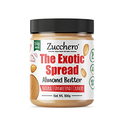 Image 1 of Default Title for the product Zucchero 100% Almond Butter, Crunchy, 200g