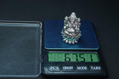 Image 6 of Dista Silvers Antique Padmam Ganesh Right Trunk Sitting 67.51G