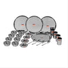 Image 1 of Default Title for the product Sumeet Stainless Steel Solid Heavy Gauge Mirror Finish Dinner Set Of 24 Pcs (4 Plate, 4 Small/Halwa Plate, 8 Bowl/Wati, 4 Glass, 4 Spoon)