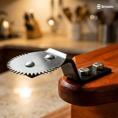 Image 5 of Bmado Traditional Wooden Coconut Scraper Stool Type with Sharp Stainless Steel Blade
