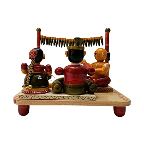 Image 5 of Hand Crafted - Etikoppaka Toy - Beautiful Marriage Mandapam