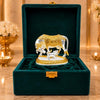 Image 1 of Default Title for the product Gold Art India Ganesha Idol for Car Dashboard & Kamdhenu Idol for Vastu Decor (TWOTONEMATTE, Oval)