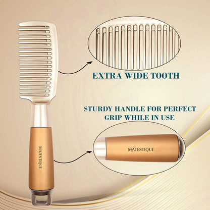Image 6 of Majestique Golden Series 8inch Detangler Comb - For All Hair Types