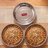 Image 1 of Default Title for the product HAZEL Small Steel Plates for Snacks, 300 ML, Set of 3