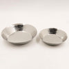 Image 1 of Default Title for the product Spillbox Stainless Steel Hammered Parat Lunch Plate Set - Set of 2