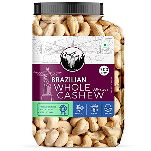 Image 1 of Default Title for the product Forest Found Brazilian Whole Cashew Nut 500 Gm