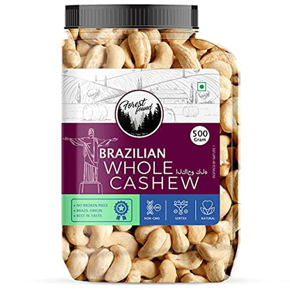 Image 1 of Default Title for the product Forest Found Brazilian Whole Cashew Nut 500 Gm