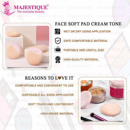 Image 4 of Majestique Round Cotton Powder Puffs