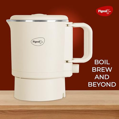 Image 3 of Pigeon Stainless Steel By Stovekraft Trip Multi-Cook Kettle,600 Watts,0.8 Litre, Used For Boiling Water, Making Tea And Coffee, Instant Noodles, Soup Etc (Cream)