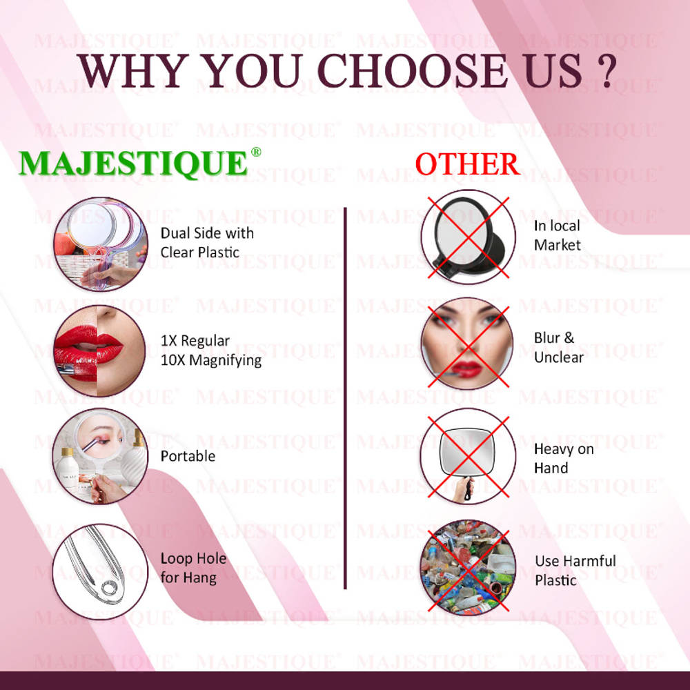 Image 4 of Majestique Dual Side Large Handheld Mirror