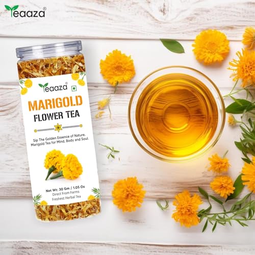 Image 4 of Teaaza Marigold Flower Tea|Natural Sun Dried Marigold Flower 30 Grams,60 Cups