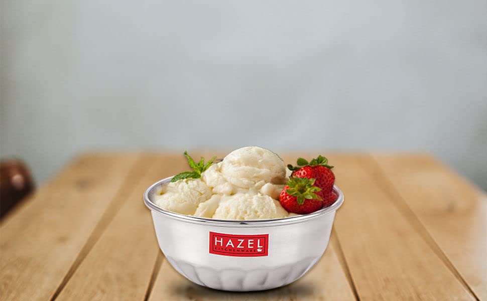 Image 7 of HAZEL Stainless Steel Serving Bowl Wati Dessert Vati Katori Set of 24 300 ML Each