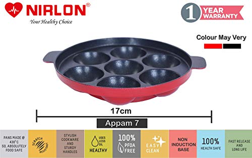 Image 4 of NIRLON Aluminium Non-Stick 7 Cavity Appam PatraPaniyarakkal