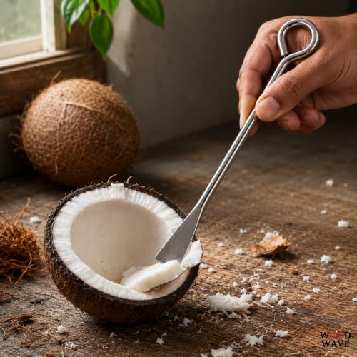 Image 4 of WOOD WAVE Stainless Steel Coconut Scraper Tool Pack of 1