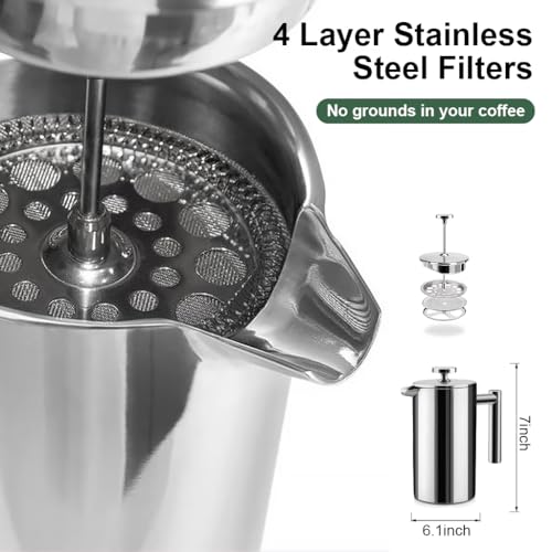 Image 3 of Supvox French Press Coffee Maker 600ml