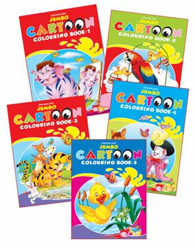 Image 1 of Paperback for the product Dreamland Jumbo Cartoon Colouring Set (5 Titles)
