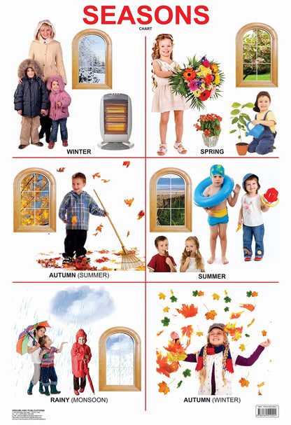 Image 1 of Default Title for the product Dreamland Publications Educational Chart for Kids - Seasons Chart