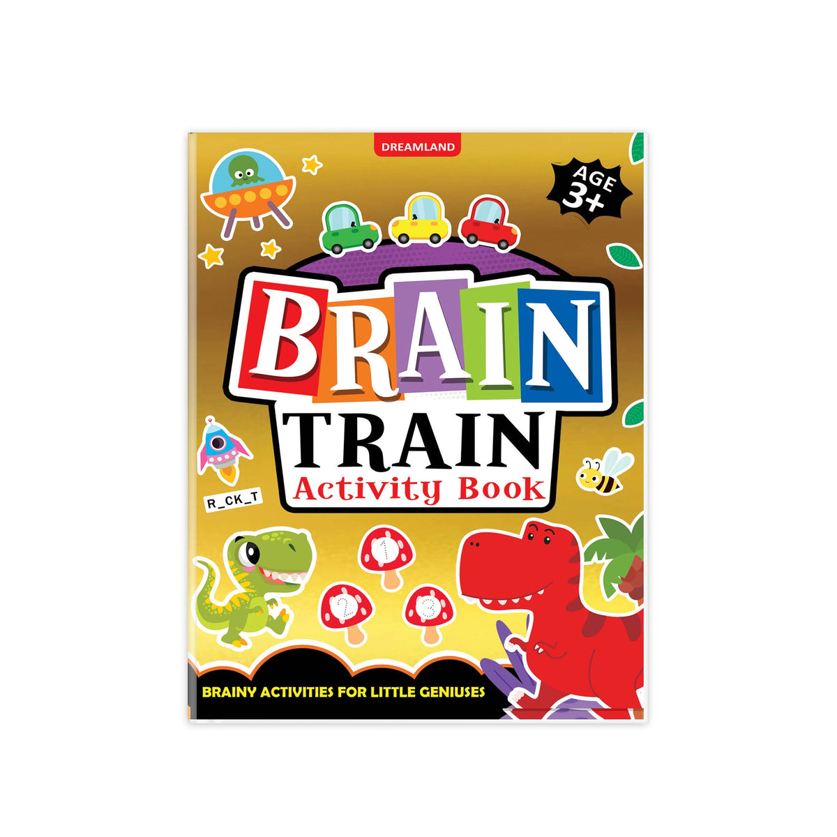 Image 2 of Dreamland Publications Brain Train Activity Book for Kids Age 3+ - With Colouring Pages, Mazes, Puzzles and Word searches Activities