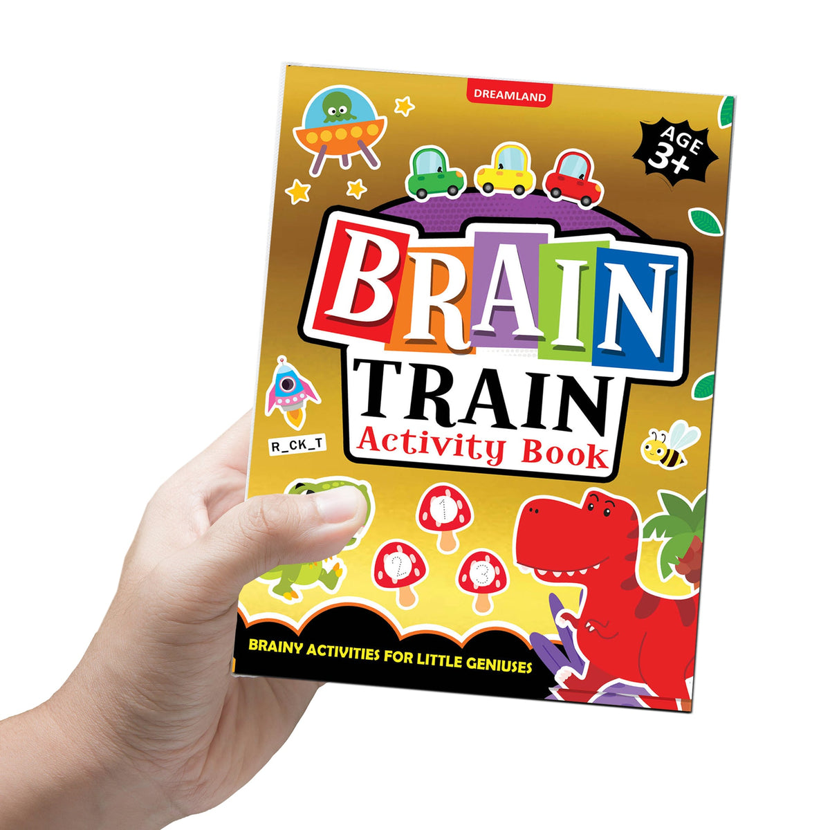 Image 3 of Dreamland Publications Brain Train Activity Book for Kids Age 3+ - With Colouring Pages, Mazes, Puzzles and Word searches Activities