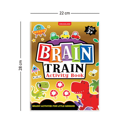Image 4 of Dreamland Publications Brain Train Activity Book for Kids Age 3+ - With Colouring Pages, Mazes, Puzzles and Word searches Activities