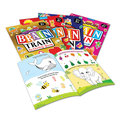 Image 6 of Dreamland Publications Brain Train Activity Book for Kids Age 3+ - With Colouring Pages, Mazes, Puzzles and Word searches Activities