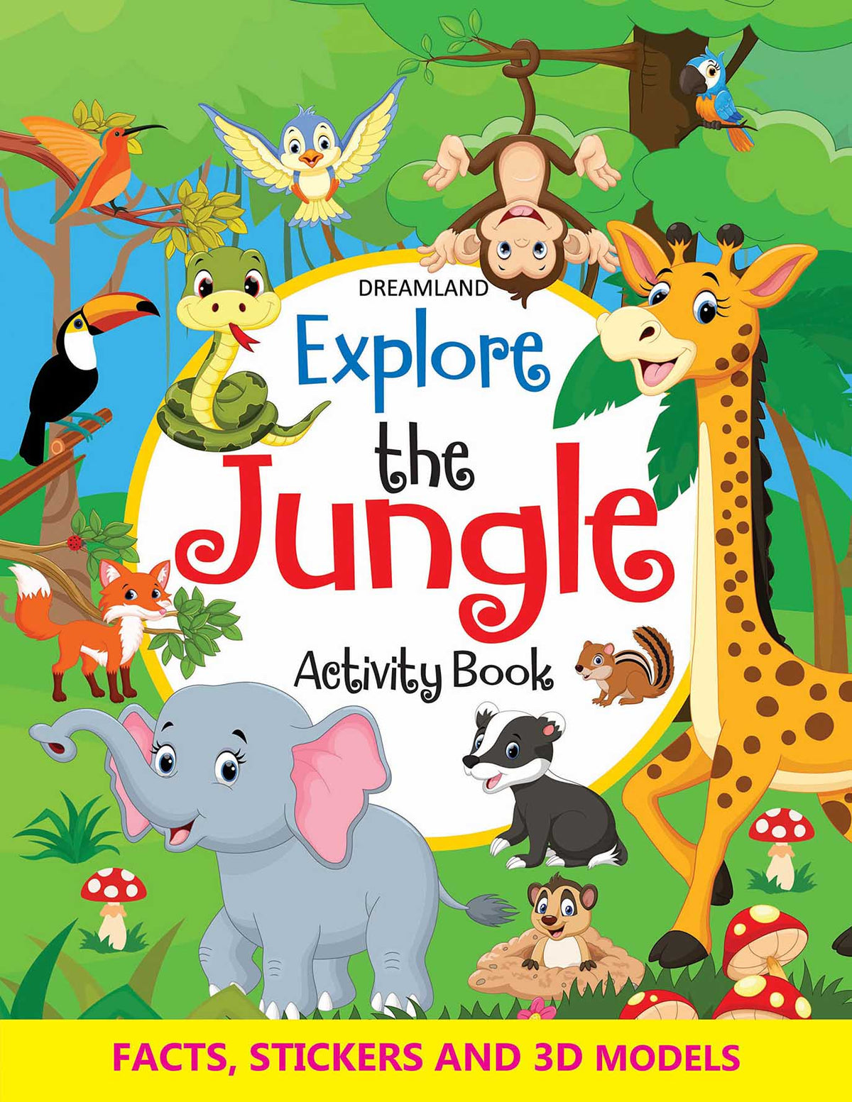 Image 1 of Paperback for the product Dreamland Explore the Jungle Activity Book with Stickers and 3D Models