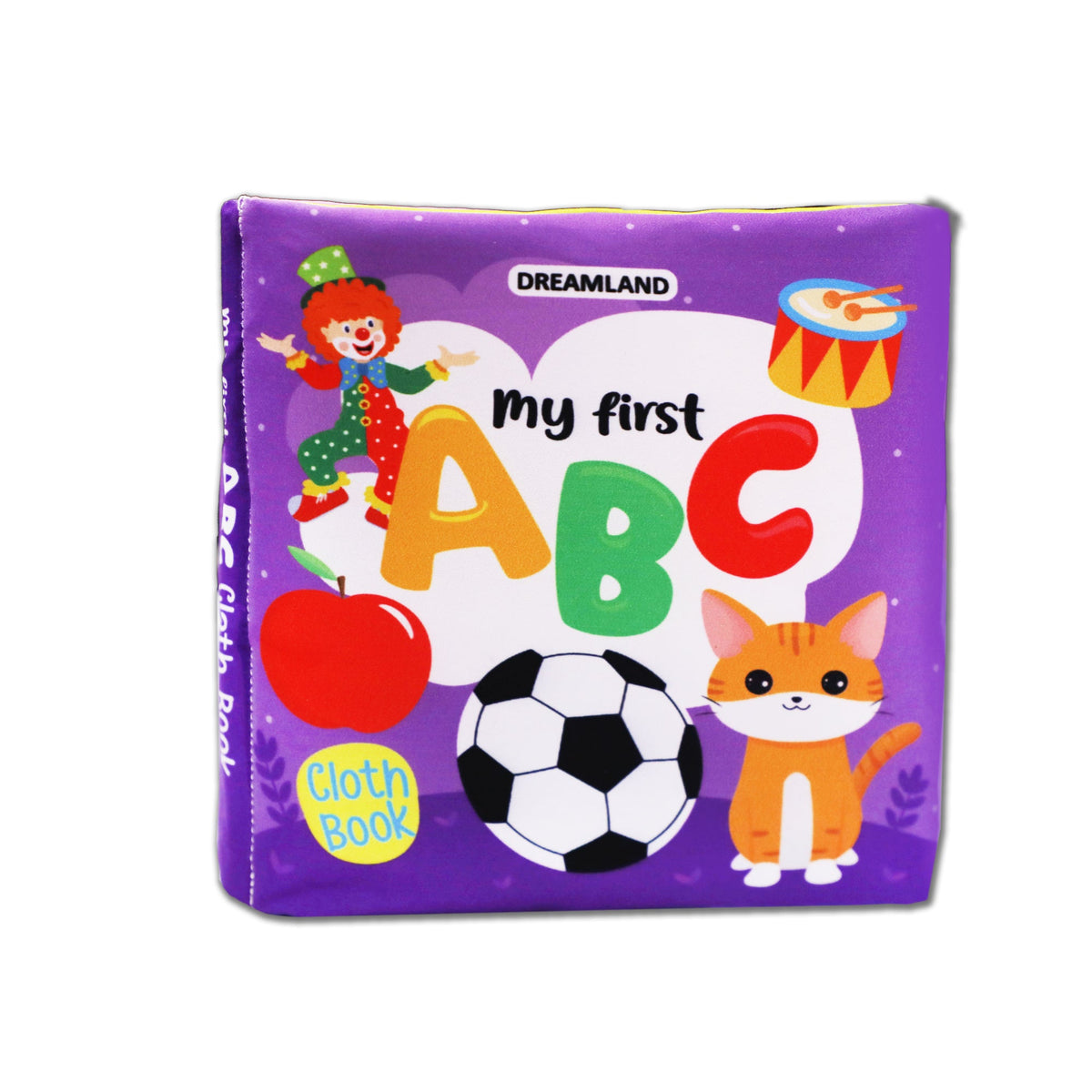 Image 1 of Cloth Book for the product Dreamland Publications Baby My First Cloth Book ABC with Squeaker and Crinkle Paper, Non-Toxic Early Educational Toy for Toddler, Infants