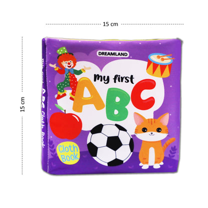 Image 3 of Dreamland Publications Baby My First Cloth Book ABC with Squeaker and Crinkle Paper, Non-Toxic Early Educational Toy for Toddler, Infants