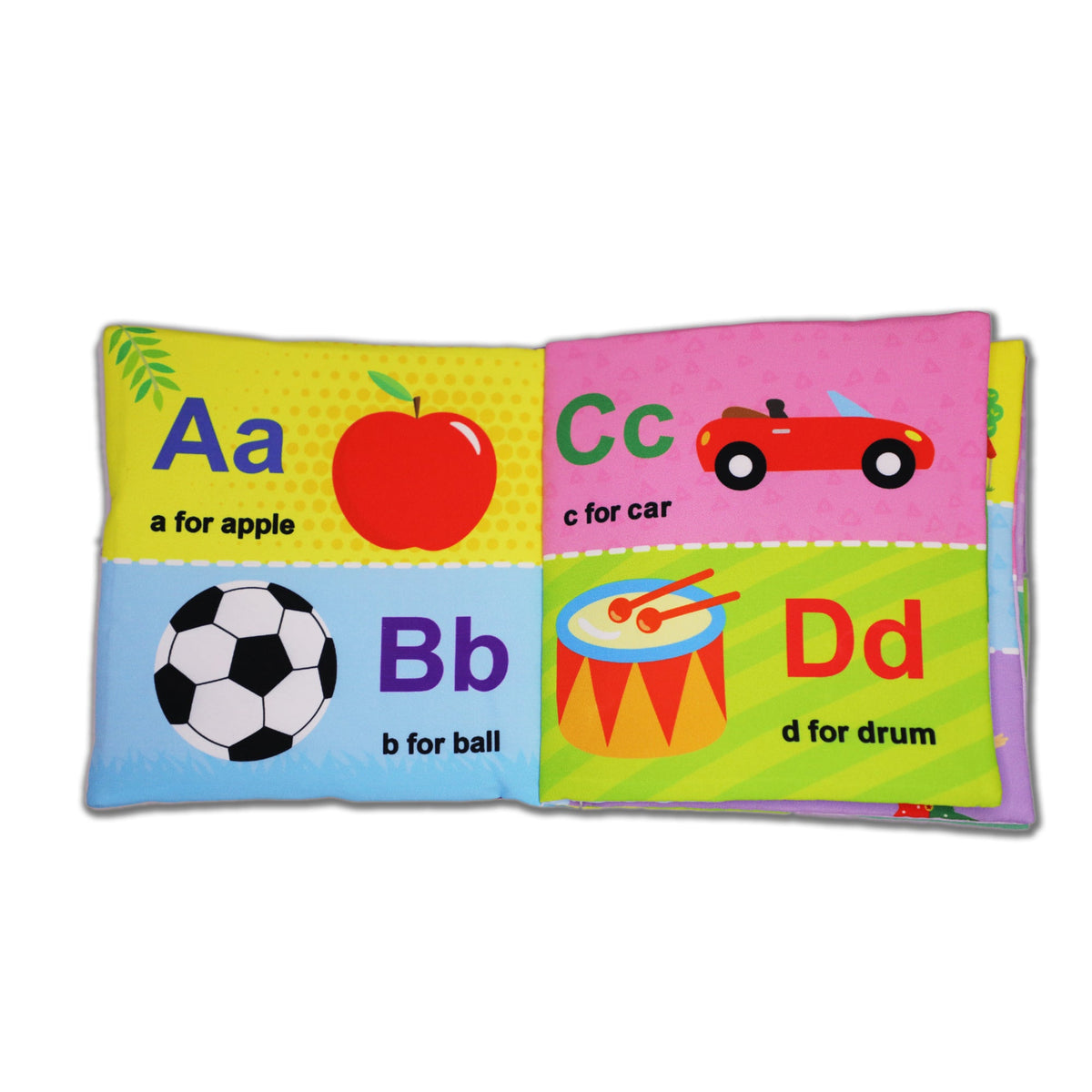 Image 4 of Dreamland Publications Baby My First Cloth Book ABC with Squeaker and Crinkle Paper, Non-Toxic Early Educational Toy for Toddler, Infants