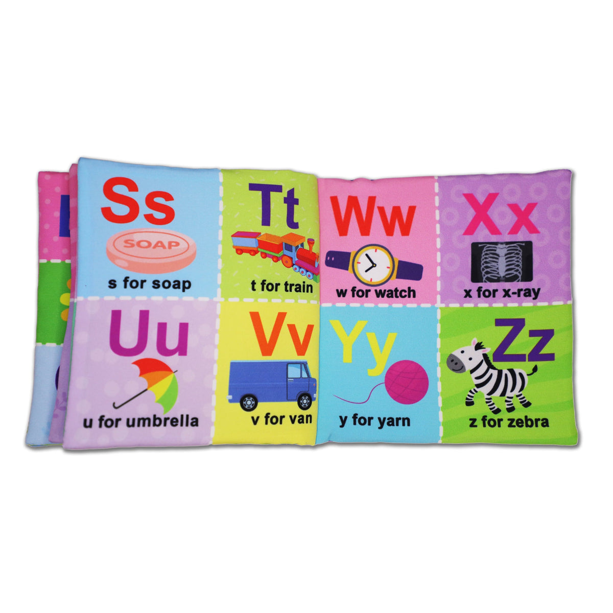 Image 5 of Dreamland Publications Baby My First Cloth Book ABC with Squeaker and Crinkle Paper, Non-Toxic Early Educational Toy for Toddler, Infants