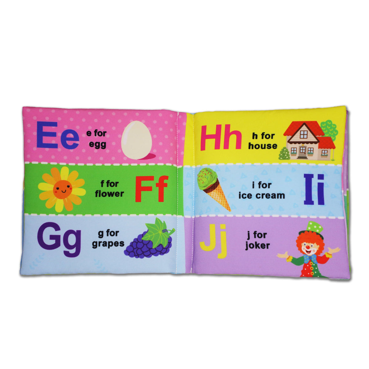 Image 7 of Dreamland Publications Baby My First Cloth Book ABC with Squeaker and Crinkle Paper, Non-Toxic Early Educational Toy for Toddler, Infants