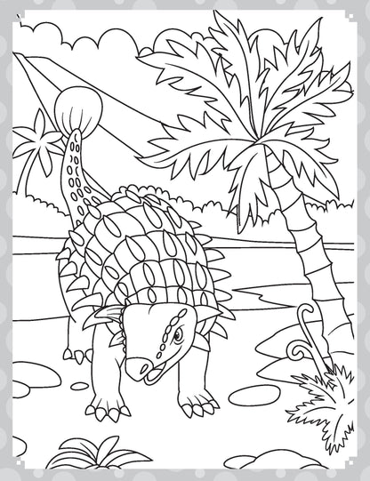 Image 5 of Dreamland Publications My Ultimate Dinosaurs Colouring Fun Book with Free Crayons : Children's Colouring Book