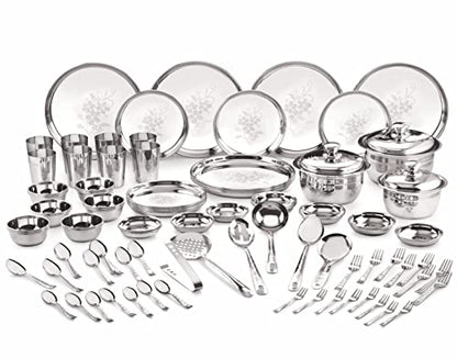 Image 1 of 101 Pcs for the product neelam Stainless Steel Dinner Set
