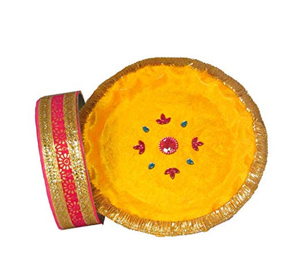 Image 2 of Suninow Red Karwa Chauth Pooja Thali Set